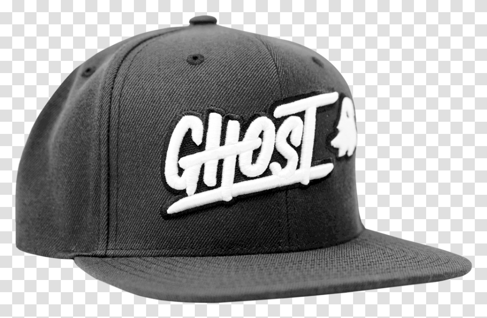 Download Ghost Logo Black Snapback Size Neutral 30 Baseball Cap, Clothing, Apparel, Hat Transparent Png