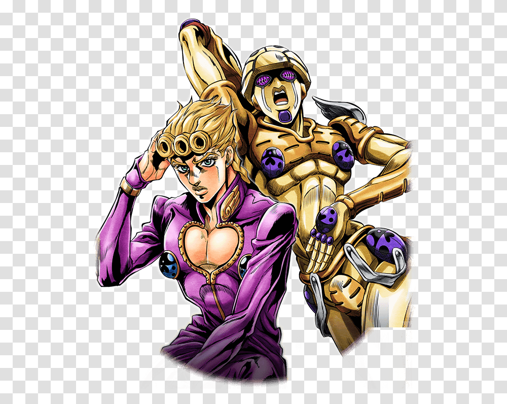 Download Giorno Giovanna Giorno Giovanna Pose With Stand, Helmet, Clothing, Person, Comics Transparent Png