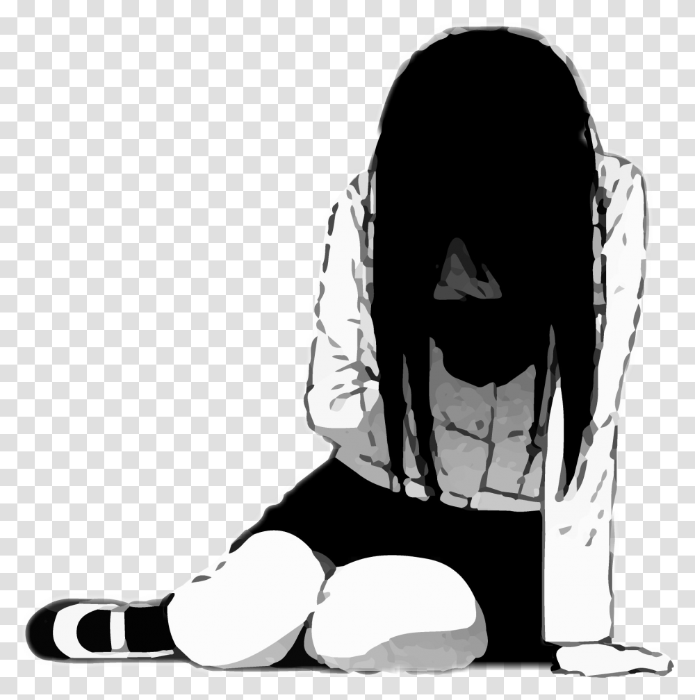 Download Girl Anime Animegirl Sad Anime Girl Crying, Clothing, Apparel, Photography, Drawing Transparent Png