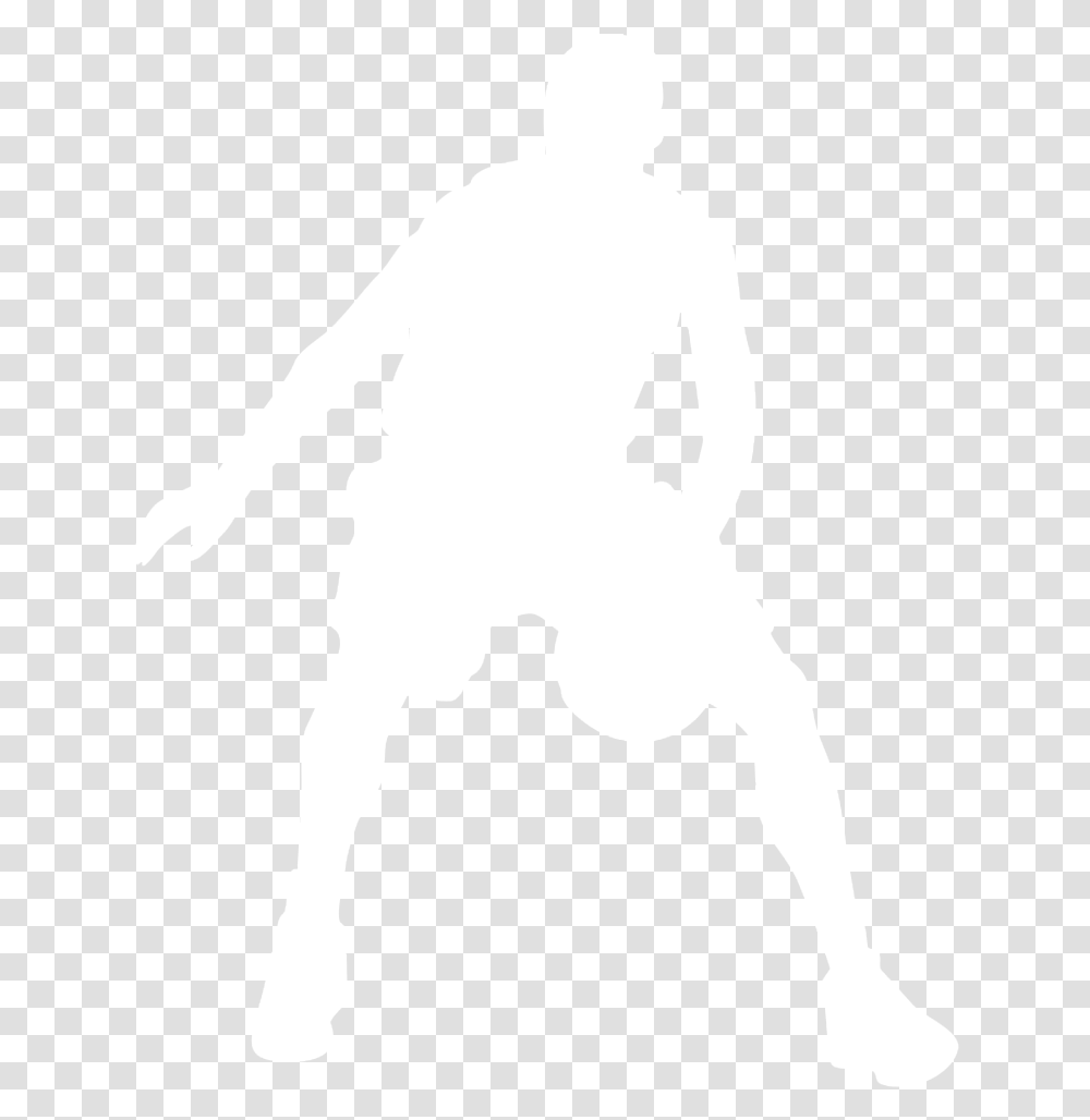 Download Girl Basketball Silhouette White Basketball Silhouette, Person, Human, Stencil, Sport Transparent Png