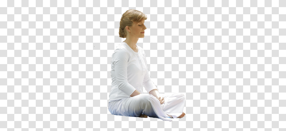 Download Girl Meditation, Sitting, Person, Clothing, Fitness Transparent Png