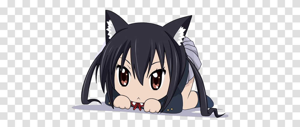 Download Girlcat Discord Emoji Anime Cat Chibi Girl Full Anime Discord Emojis Gif, Manga, Comics, Book Transparent Png