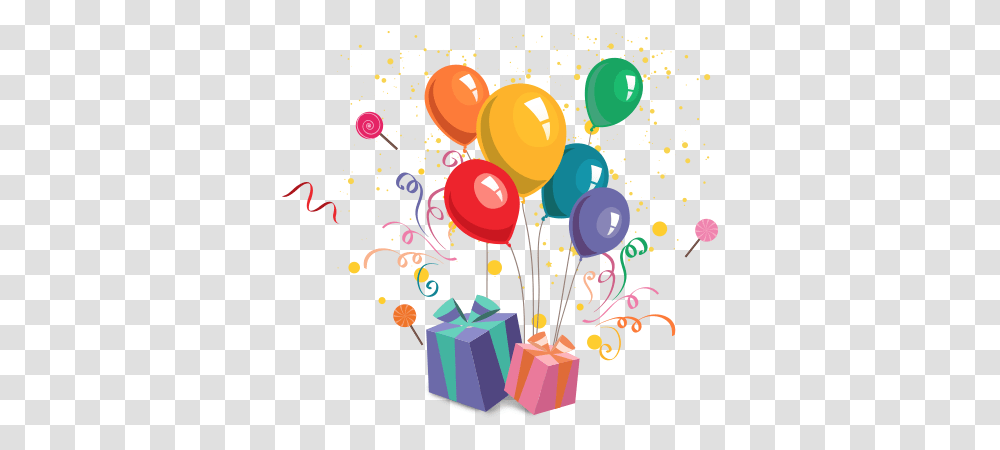Download Globos Para La Comadre Birthday Clip Art With Background, Balloon, Graphics, Paper, Confetti Transparent Png