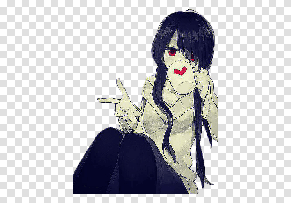 Download Go To Image Anime Girl Happy Full Size Anime Girl, Person, Art, Drawing, Sketch Transparent Png