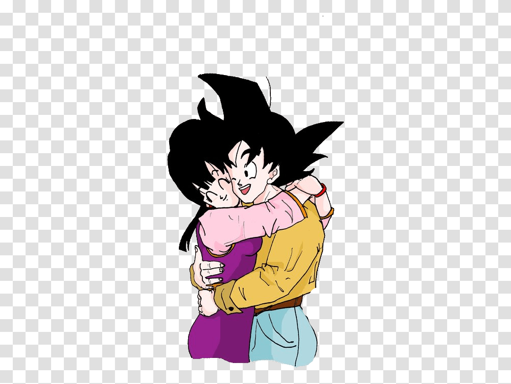 Download Goku And Chichi Hug By Dbzsisters Goku And Chichi Dragon Ball Goku And Chichi Hug, Comics, Book, Manga Transparent Png