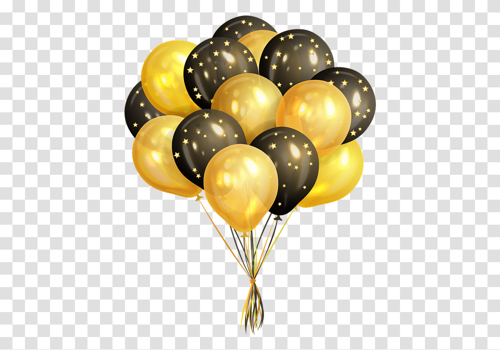Download Gold And Black Balloons Vector Background Gold Balloons Transparent Png