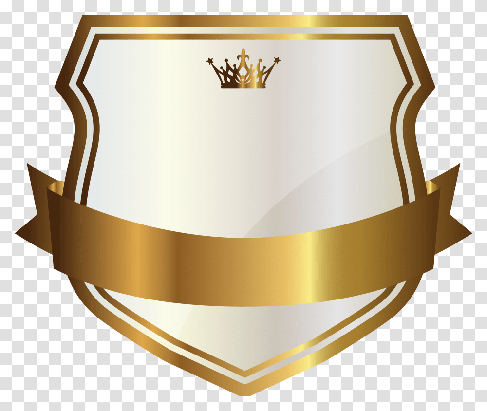 Download Gold Banner Background Logo Download, Armor, Label, Text, Trophy Transparent Png