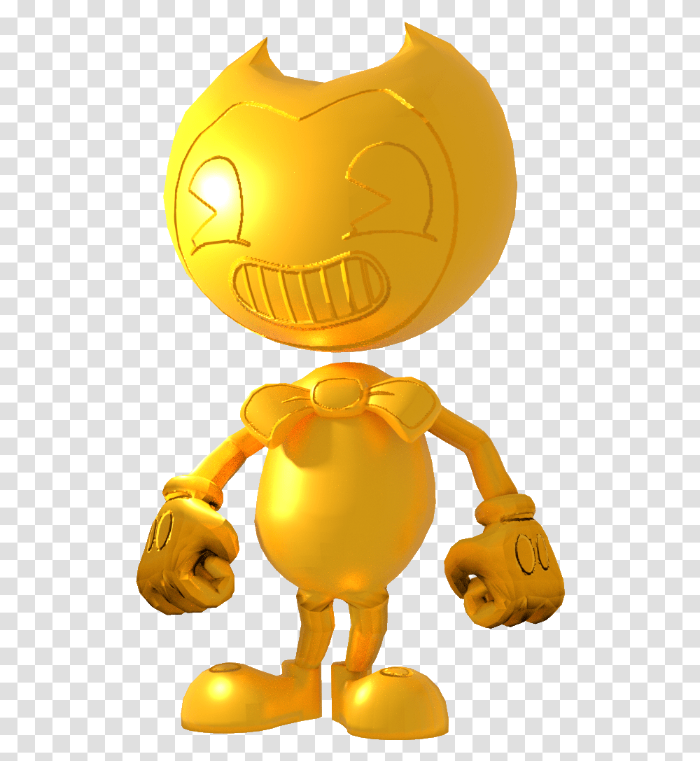 Download Gold Bendy Bendy And The Ink Machine Gold Bendy, Toy, Trophy, Treasure Transparent Png