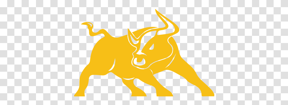 Download Gold Bull Angry Bull Image With No Angry Bull, Outdoors, Nature, Animal Transparent Png