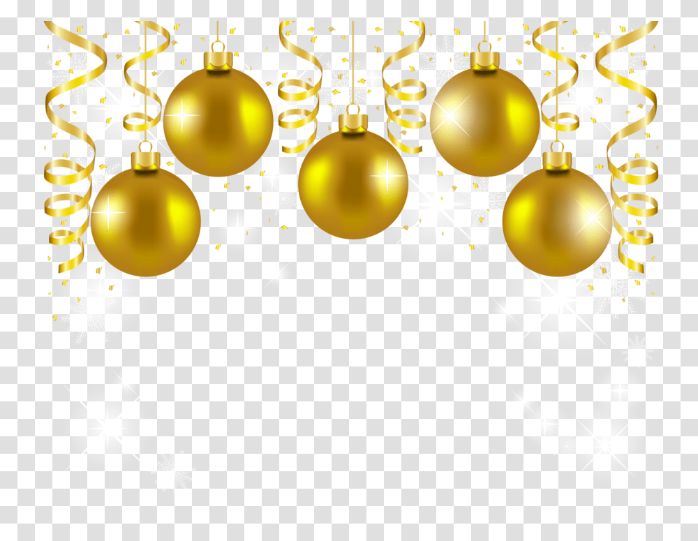 Download Gold Christmas Balls Clipart Christmas Ornament Clip, Chandelier, Lamp, Pattern Transparent Png