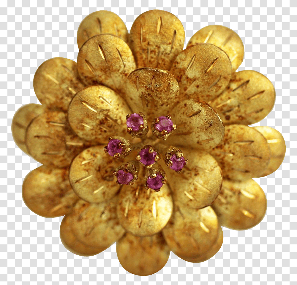 Download Gold Flowers Image Gold, Dahlia, Plant, Pattern, Fungus Transparent Png