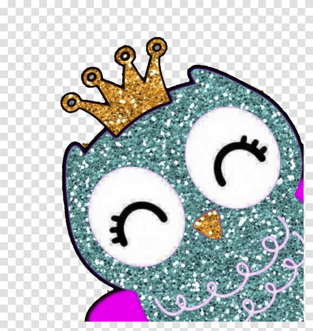 Download Gold Glitter Crown Clipart Cartoon Glittering Owl Clipart, Accessories, Accessory, Jewelry, Applique Transparent Png