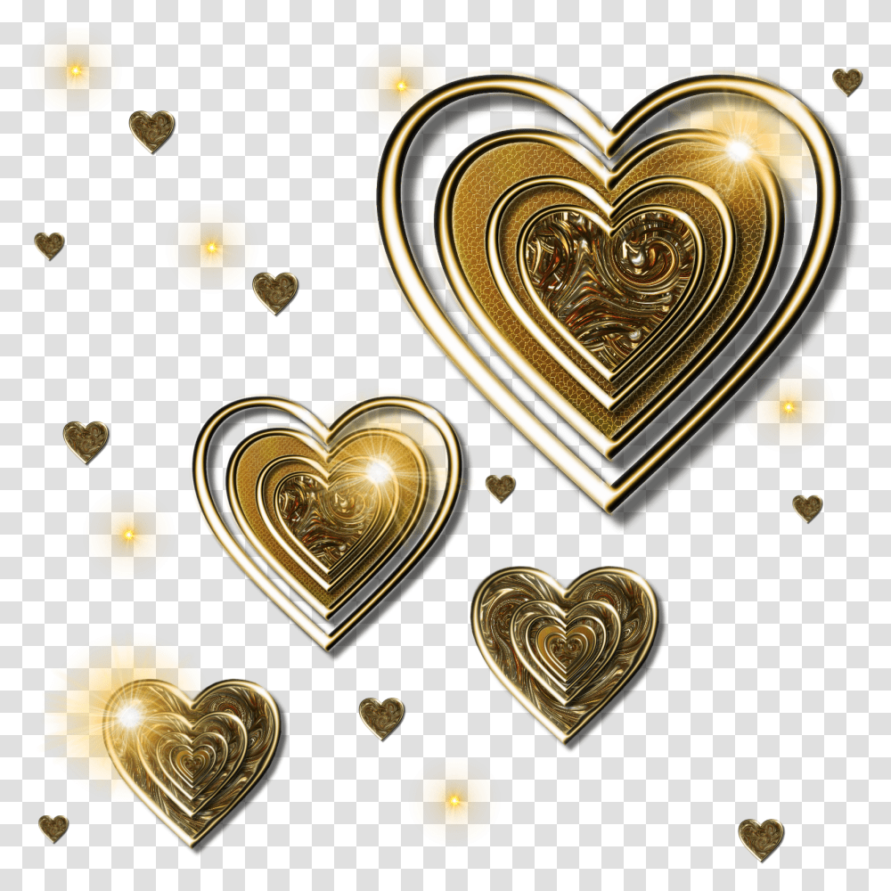 Download Gold Heart Golden Heart, Accessories, Accessory, Wax Seal Transparent Png