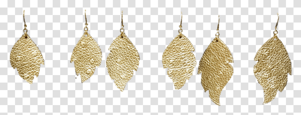 Download Gold Leaves Earrings Earrings, Accessories, Accessory, Jewelry, Necklace Transparent Png