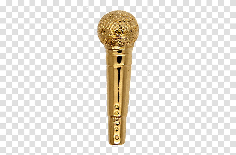 Download Gold Microphone Gold Image With No Microphone, Electrical Device, Razor, Blade, Weapon Transparent Png