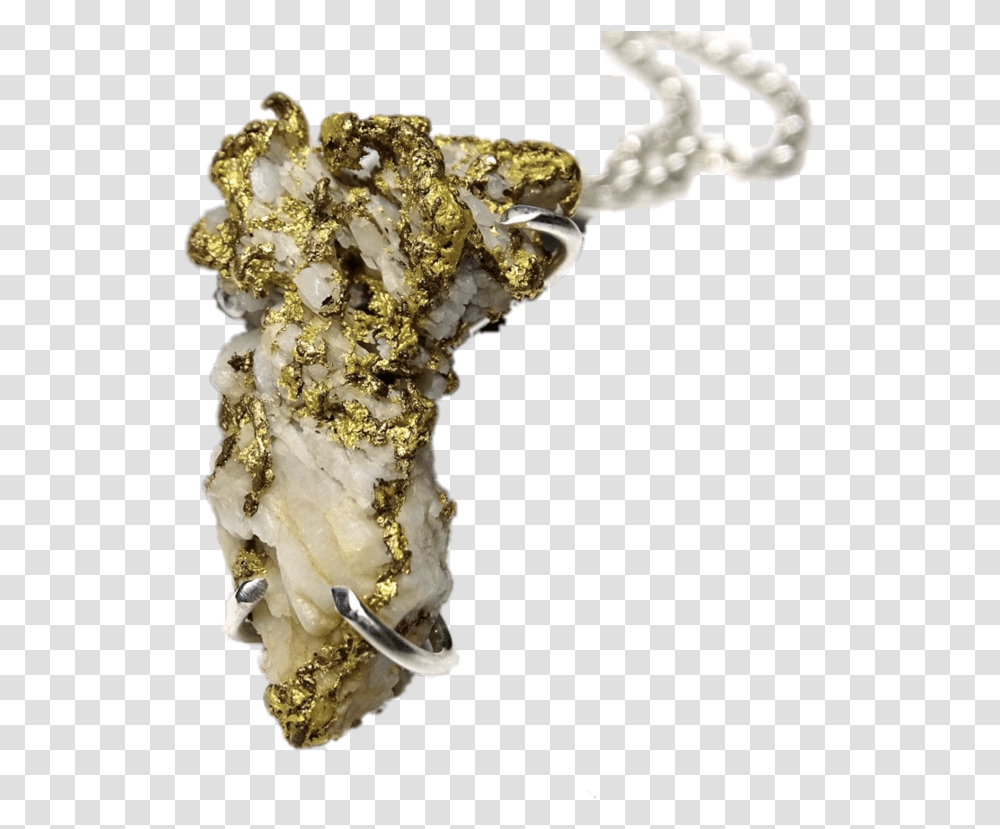 Download Gold Nugget Crystalline Pendant Necklace Locket, Accessories, Accessory, Jewelry, Gemstone Transparent Png
