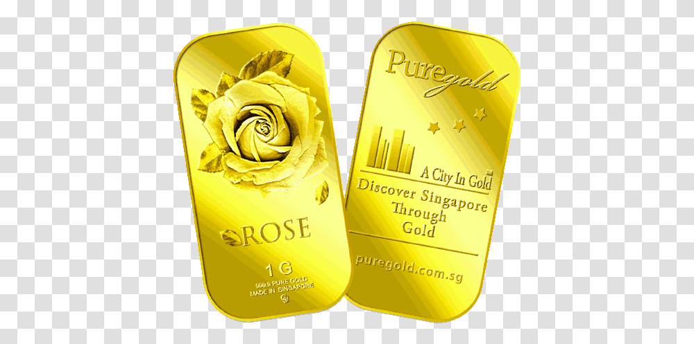 Download Gold Numismatic Puregold Rose Bar Gold Bar Sg Gold Orchid, Flower, Plant, Blossom, Petal Transparent Png