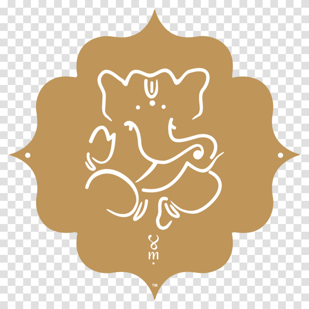 Download Gold Om Image With No Hinduism Symbol Gold, Text, Leaf, Plant, Bonfire Transparent Png