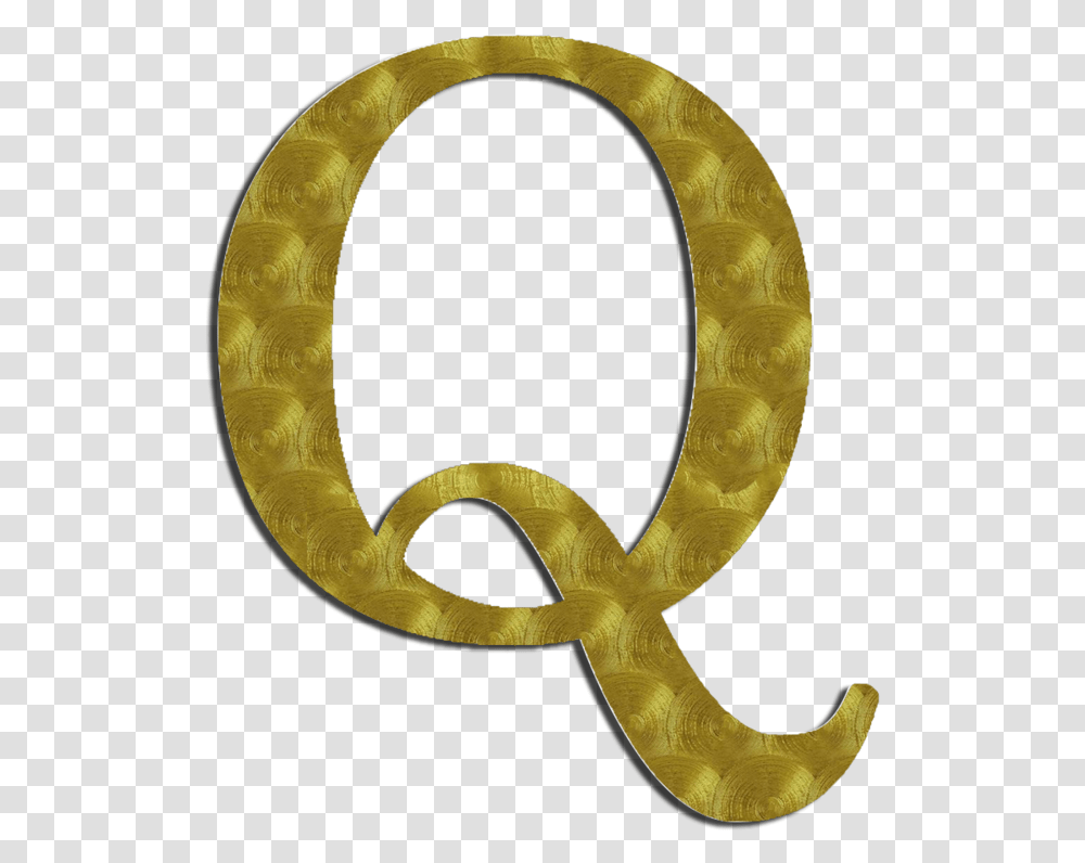 Download Gold Q Texture Foil Image Stencil, Snake, Reptile, Animal, Alphabet Transparent Png