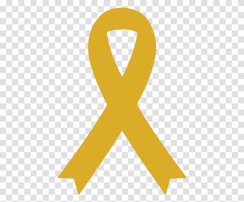 Download Gold Ribbon Only Ribbon Image With No Clip Art, Hand, Suspenders Transparent Png