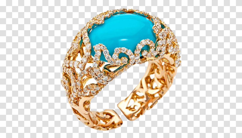 Download Gold Rings Clipart Turquoise Jewelry With Gold, Accessories, Accessory, Diamond, Gemstone Transparent Png
