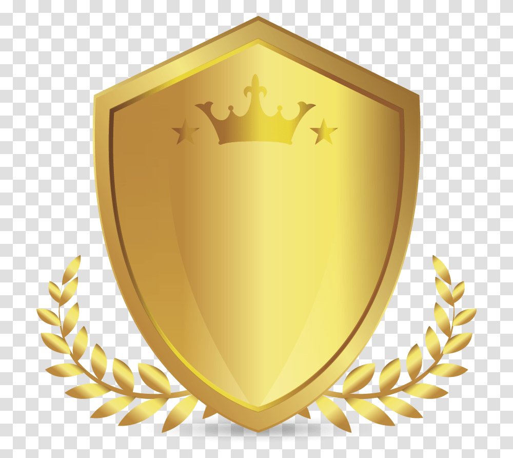Download Gold Shield Logo Full Size Image Pngkit Gold Shield Logo, Lamp, Armor, Bird, Animal Transparent Png