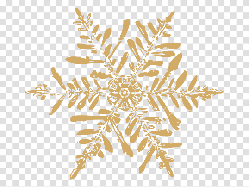 Download Gold Snowflake 35 Mm Universal Plugjack Wired Decorative, Pattern Transparent Png