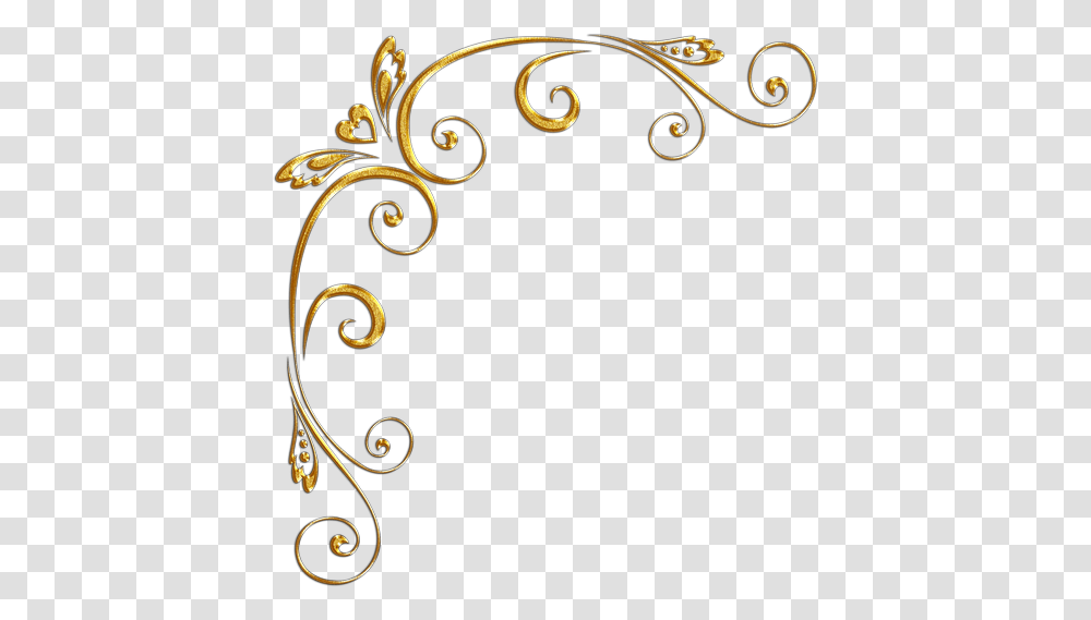 Download Gold Swirls Clipart Clip Art Graphics Design Gold, Floral Design, Pattern, Paisley Transparent Png