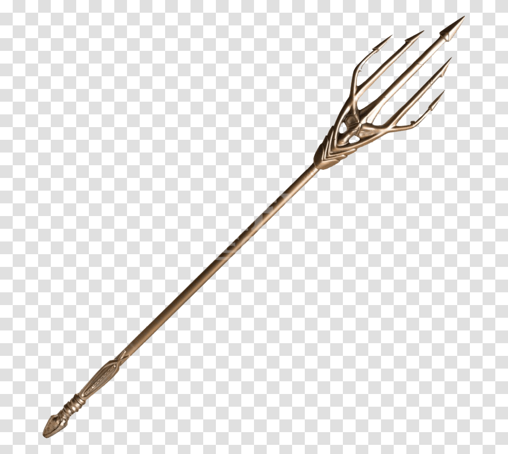 Download Gold Trident Clipart Aquaman Trident, Spear, Weapon, Weaponry, Emblem Transparent Png