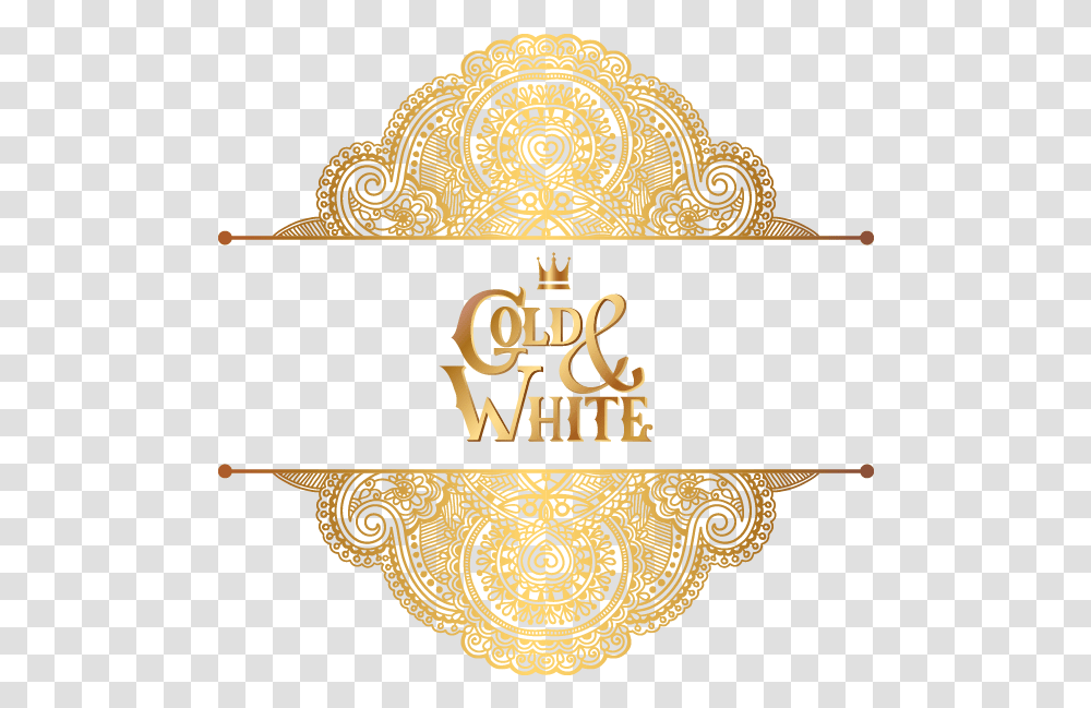 Download Golden Atmosphere Gold Pattern Wedding Ornament White Gold Vector Background, Symbol, Logo, Trademark, Text Transparent Png