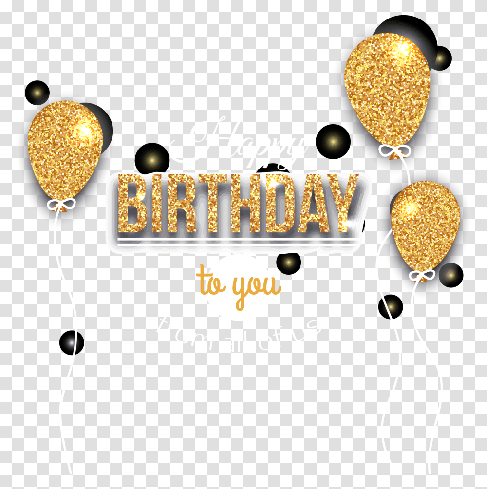 Download Golden Balloon Birthday Vector Icon Balloons Birthday Gold Balloon, Text, Plant, Leisure Activities, Label Transparent Png