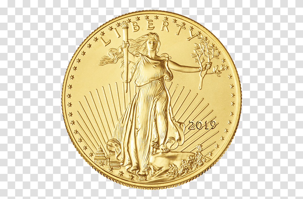 Download Golden Eagle Image American Eagle Gold Coin, Money, Person, Human, Clock Tower Transparent Png