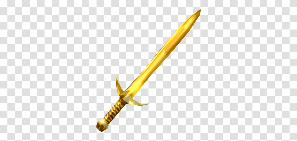 Download Golden Linked Sword Roblox Sword Image Mercury Oral Thermometer, Blade, Weapon, Weaponry, Knife Transparent Png