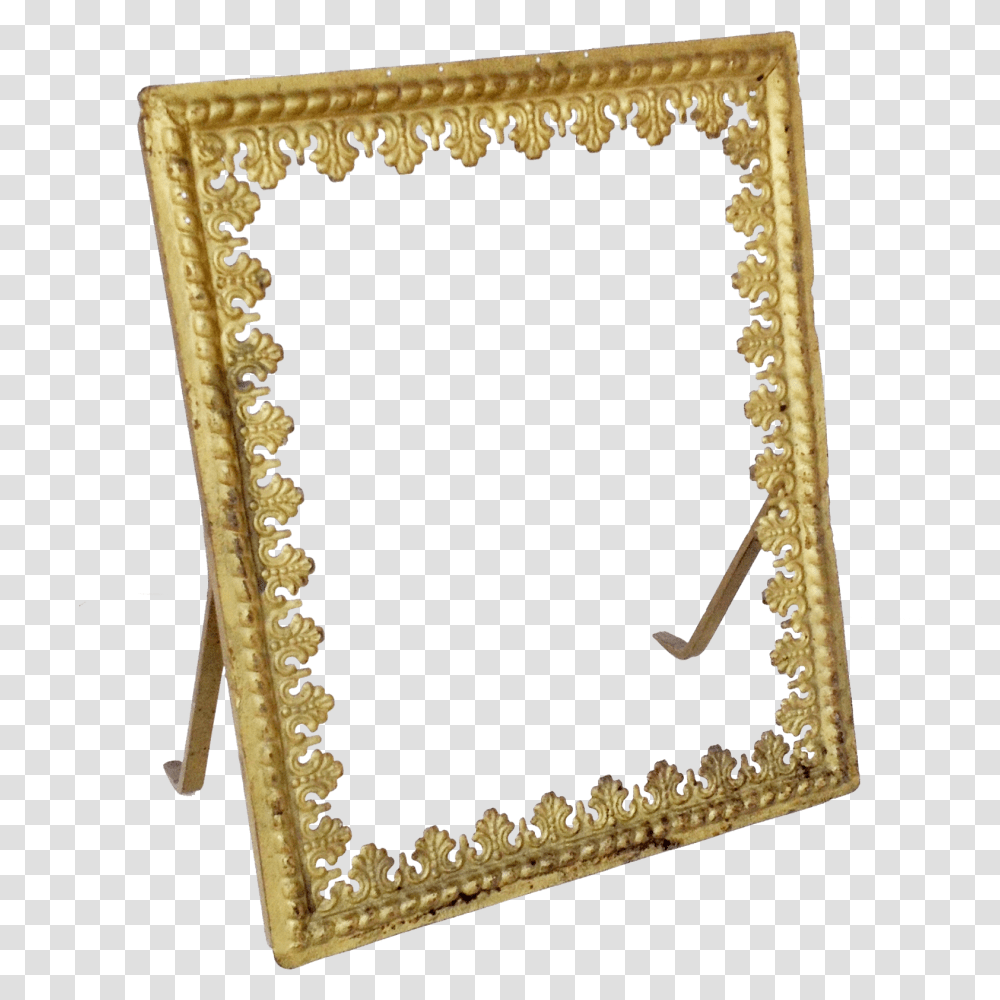 Download Golden Mirror Frame Image Background Easel Gold No Background, Rug, Text, Scroll Transparent Png