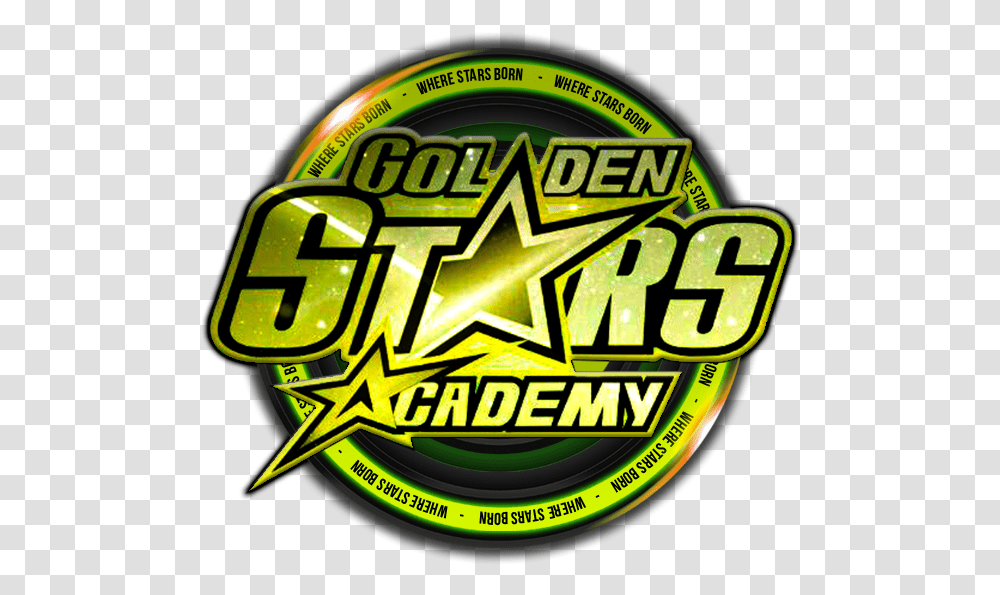 Download Golden Stars Academy Emblem, Logo, Symbol, Trademark, Text Transparent Png
