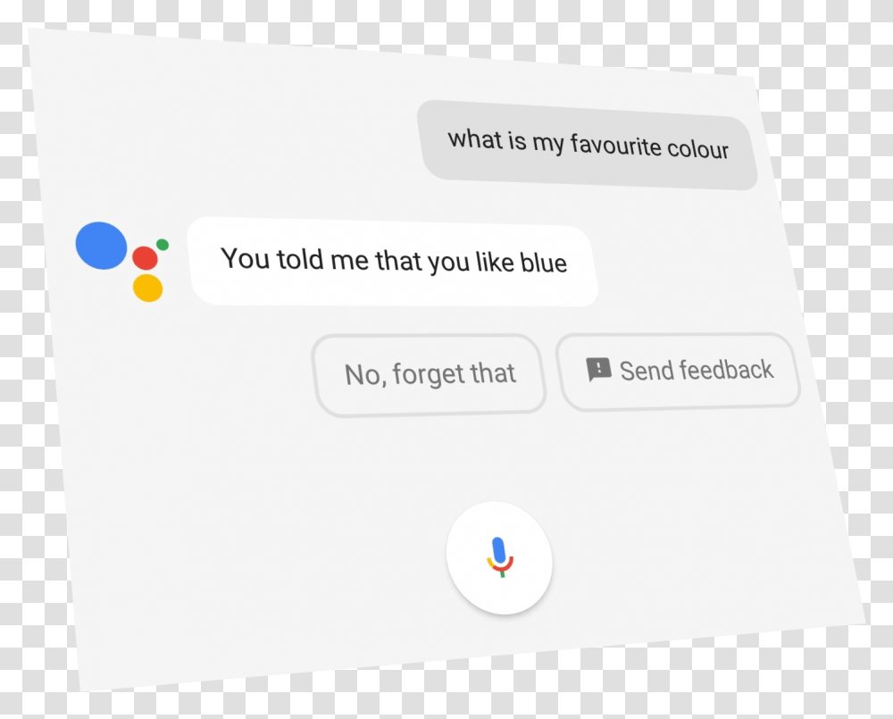 Download Google Assistant Google's Favorite Color Screenshot, Text, Text Message Transparent Png
