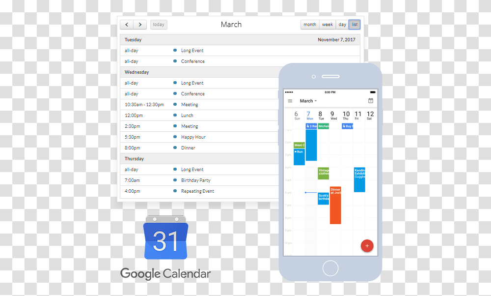 Download Google Calendar Integration Google Calendar, Mobile Phone, Electronics, Cell Phone, Text Transparent Png