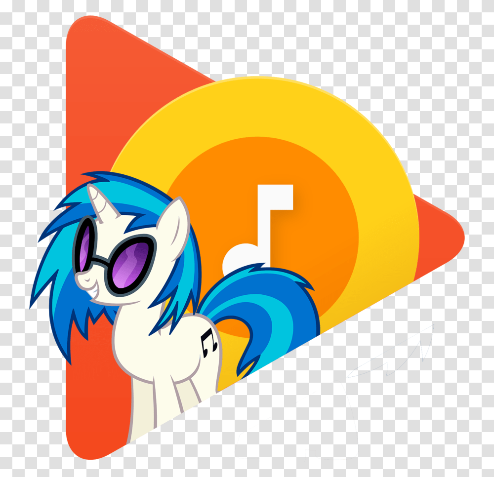 Download Google Play Music Icon Icone Play Music Vinyl Scratch Pony, Clothing, Graphics, Art, Hat Transparent Png