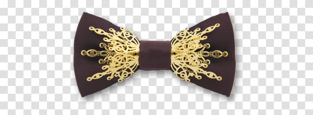 Download Gothic In Purple Gold Bow Tie Zeostudio Bowtie Paisley, Accessories, Accessory, Jewelry, Passport Transparent Png