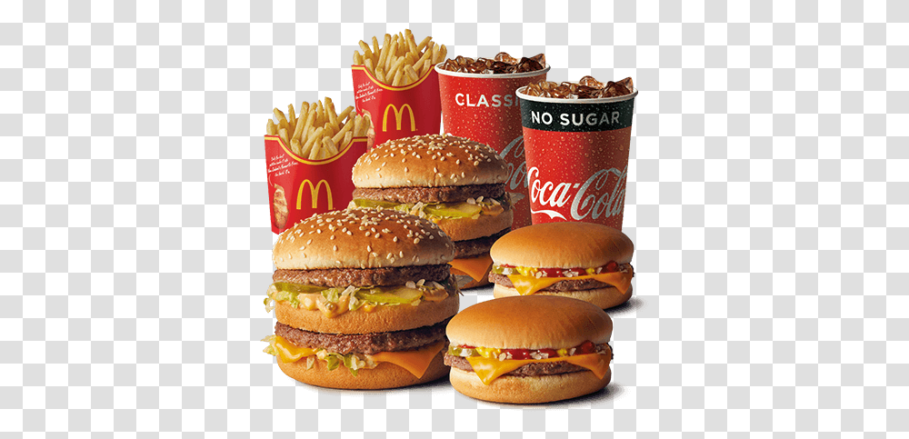 Download Grab A Mate And Share 2 Big Mac Cheeseburgers Burger Big Mac, Food, Fries Transparent Png