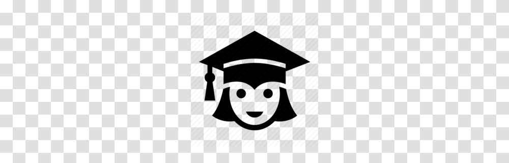 Download Graduation Cap Icon Clipart Square Academic Cap T, Stencil, Label Transparent Png