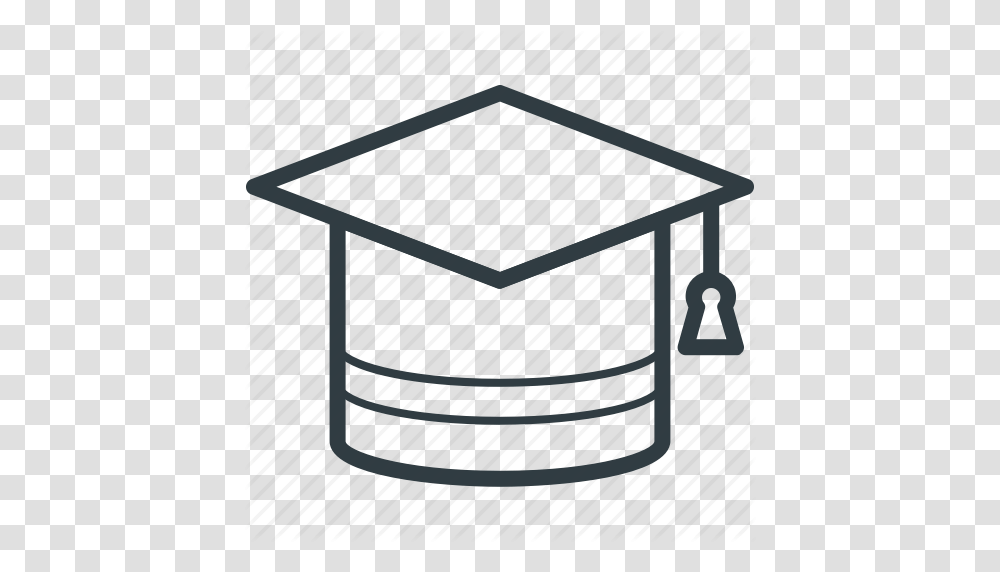 Download Graduation Hat Outline Icon Clipart Square Academic Cap, Rug, Envelope Transparent Png