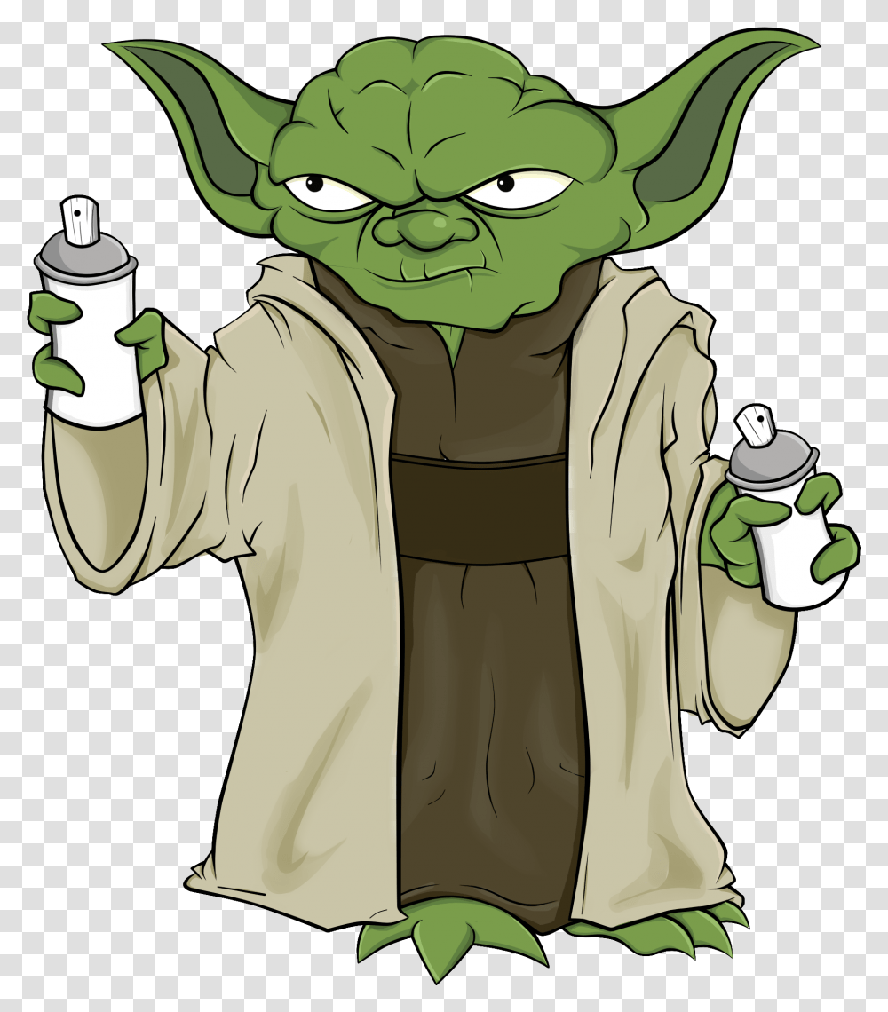 Download Graffiti Yoda Full Size Image Pngkit Star Wars Character Cartoon, Clothing, Person, Elf, Costume Transparent Png