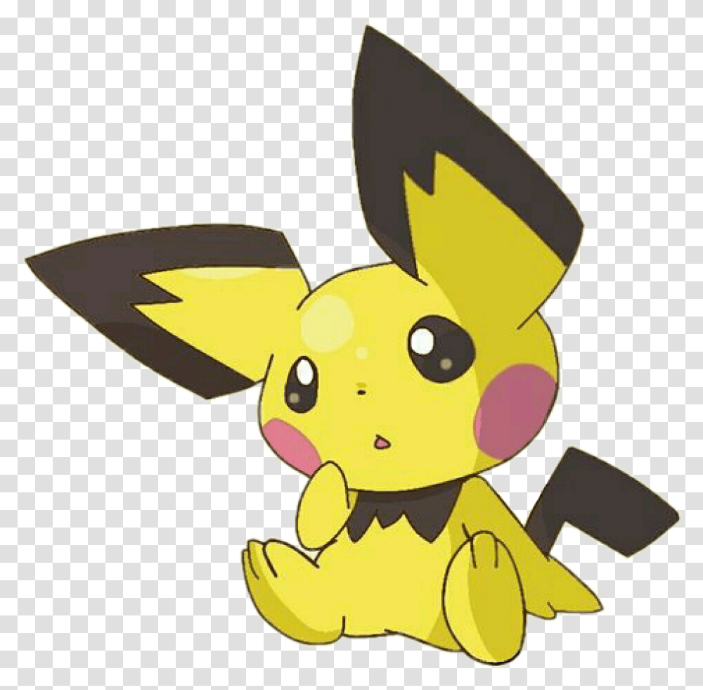 Download Graphic Stock Pokemon Sticker By Fiorellamarillo Kawaii Pokemon Pichu, Mammal, Animal, Wildlife, Label Transparent Png