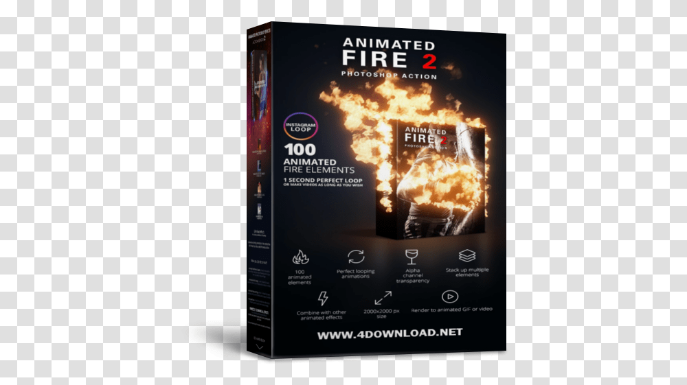 Download Graphicriver Animated Fire 2 Photoshop Action Adobe Photoshop, Poster, Advertisement, Paper, Flyer Transparent Png