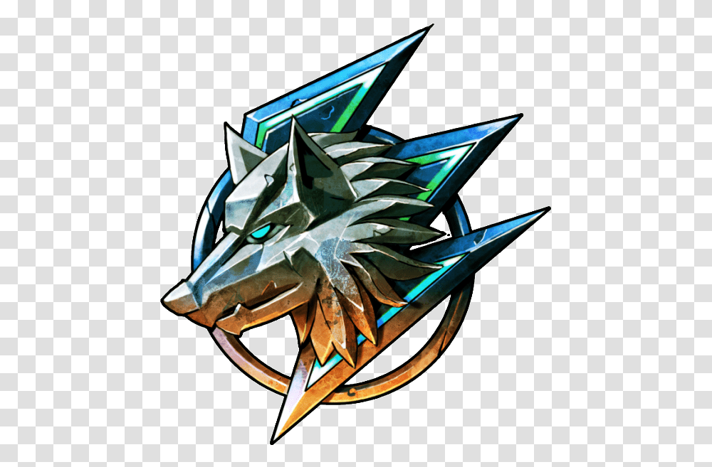 Download Gray Design Mythical Emblem Logo Design Wolf, Symbol, Star Symbol Transparent Png