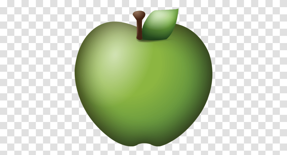 Download Green Apple Emoji Icon Emoji Island, Tennis Ball, Sport, Sports, Plant Transparent Png