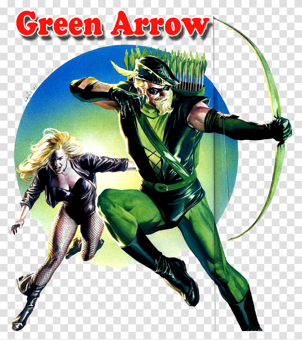 Download Green Arrow Image With No Green Arrow And Canary Black, Person, Human, Bow, Shoe Transparent Png