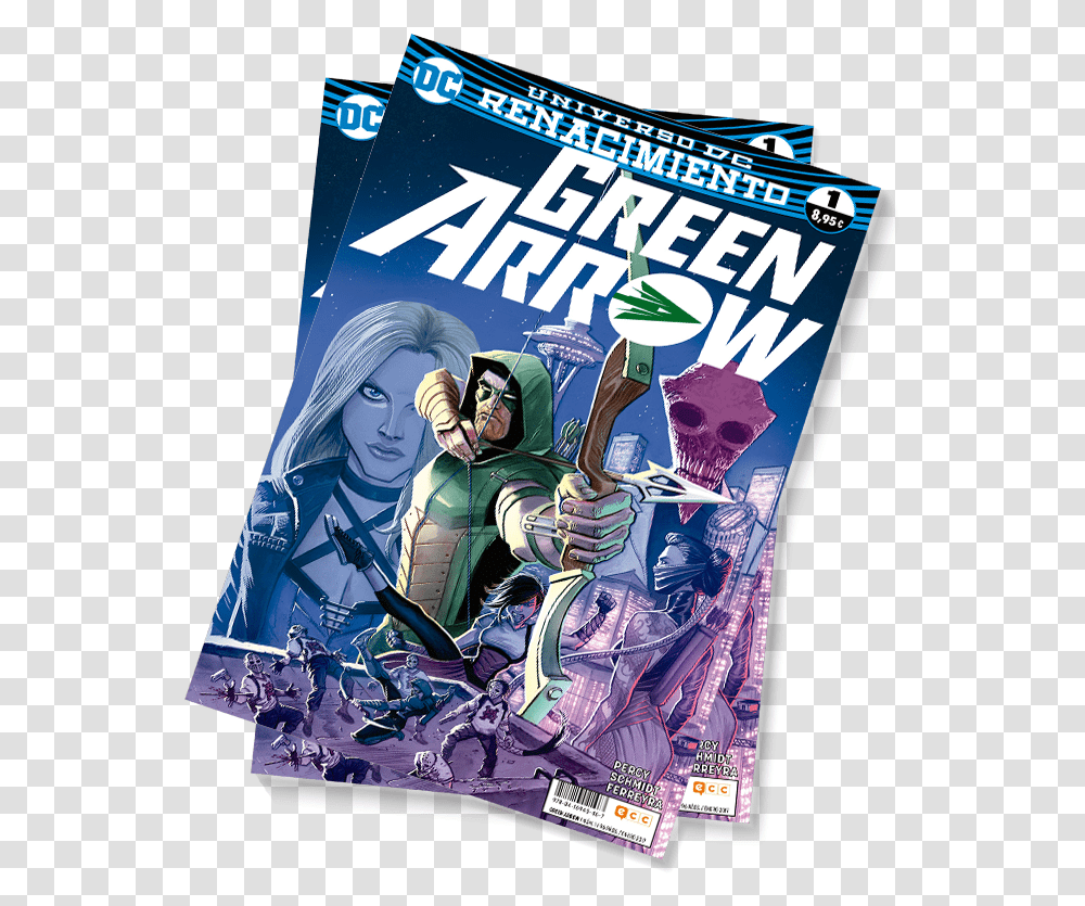 Download Green Arrow Renacimiento En Fictional Character, Advertisement, Poster, Person, Human Transparent Png