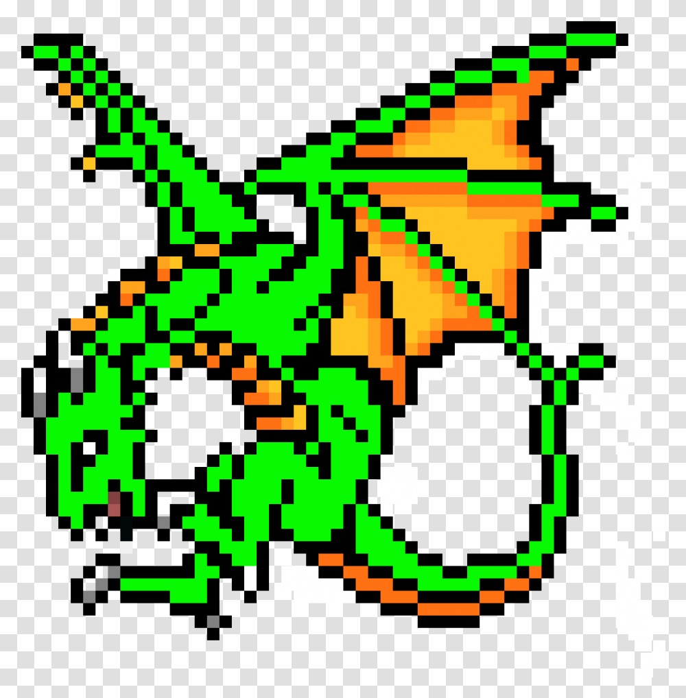 Download Green Dragon No Copyright Pixel Art Full Size Pixel Art Water Dragon, Graphics, Text, Pattern, Ornament Transparent Png